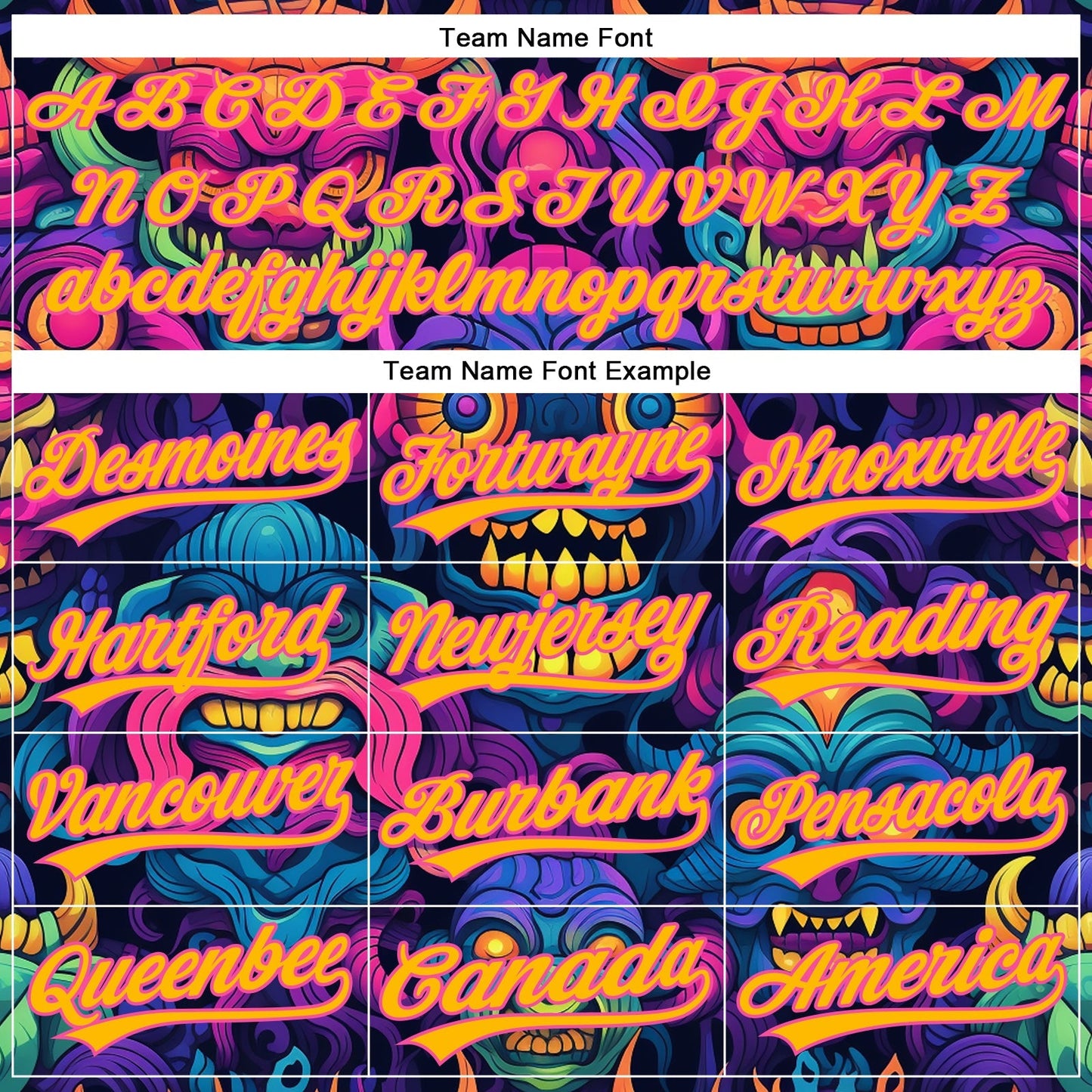Custom Black Gold-Pink 3D Pattern Design Abstract Monsters Authentic Baseball Jersey baseball jersey product view 4