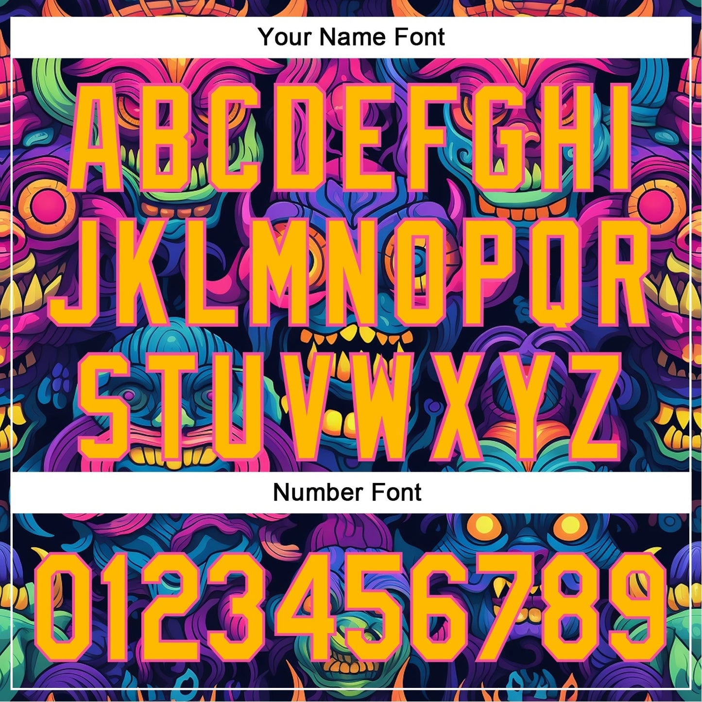 Custom Black Gold-Pink 3D Pattern Design Abstract Monsters Authentic Baseball Jersey baseball jersey product view 5