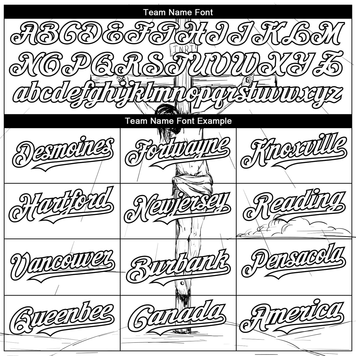 Custom White Black 3D Pattern Design Religion Cross Jesus Christ Good Friday Authentic Baseball Jersey baseball jersey product view 4