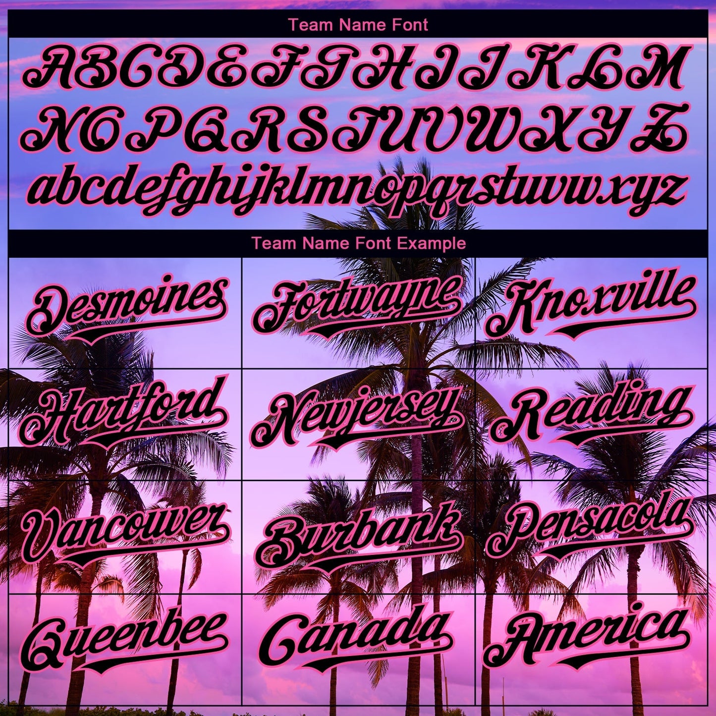 Custom Purple Black-Pink 3D Pattern Design Hawaii Palm Trees Authentic Baseball Jersey baseball jersey product view 4