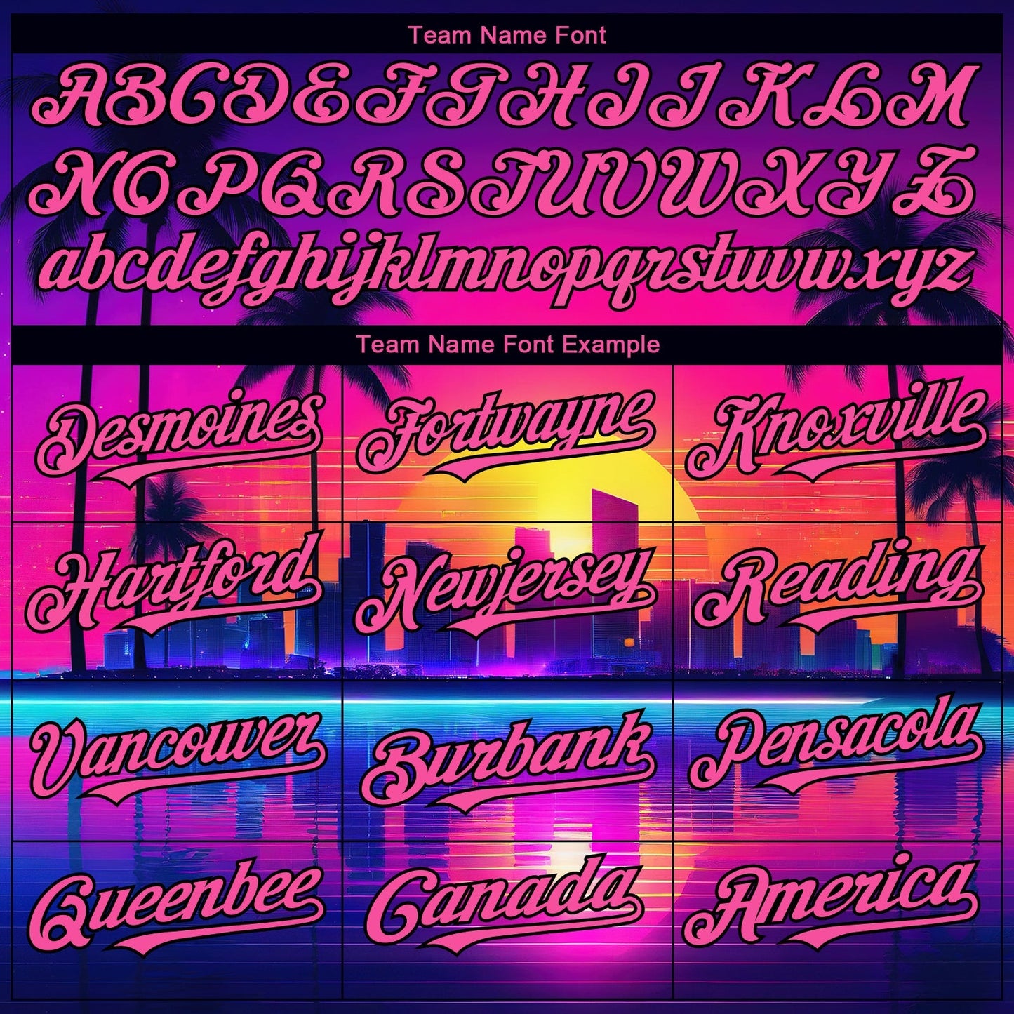 Custom Purple Pink-Black 3D Miami Palm Trees City Edition Authentic Baseball Jersey baseball jersey product view 4