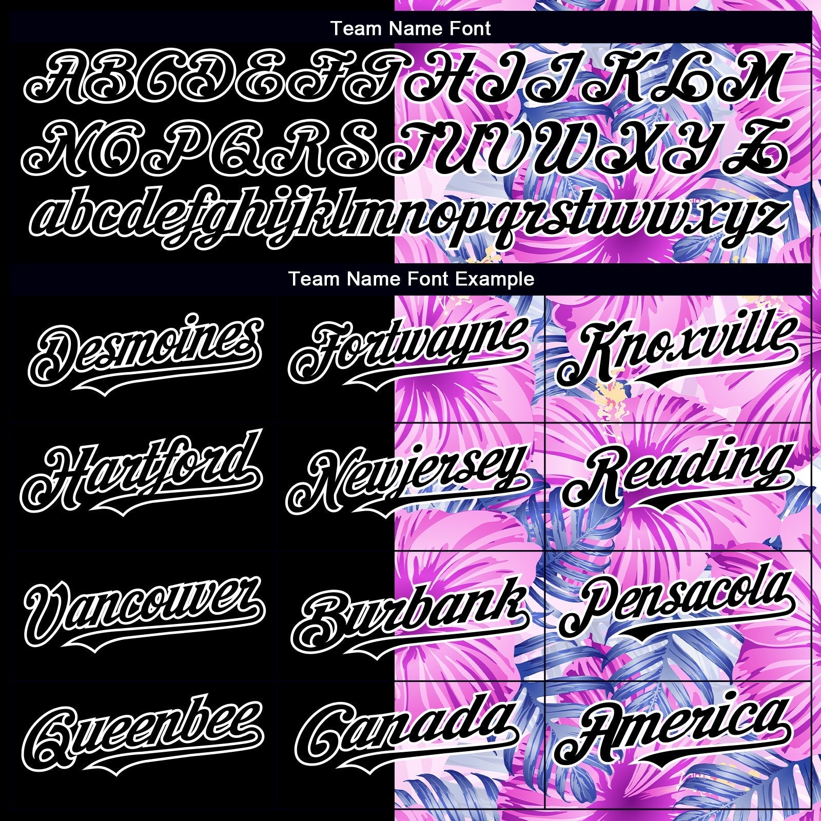 Custom Pink Black-White 3D Pattern Design Tropical Flower And Hawaii Palm Leaves Authentic Baseball Jersey baseball jersey product view 4