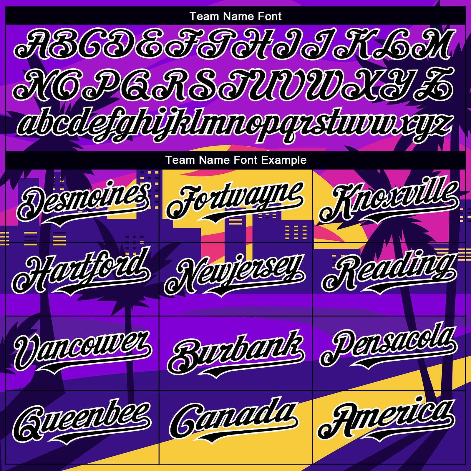 Custom Purple Black-White 3D Pattern Design Hawaii Palm Trees Authentic Baseball Jersey baseball jersey product view 4