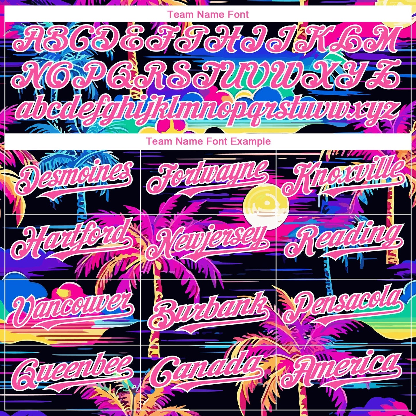 Custom Black Pink-White 3D Pattern Design Beach Hawaii Palm Trees Authentic Baseball Jersey baseball jersey product view 4