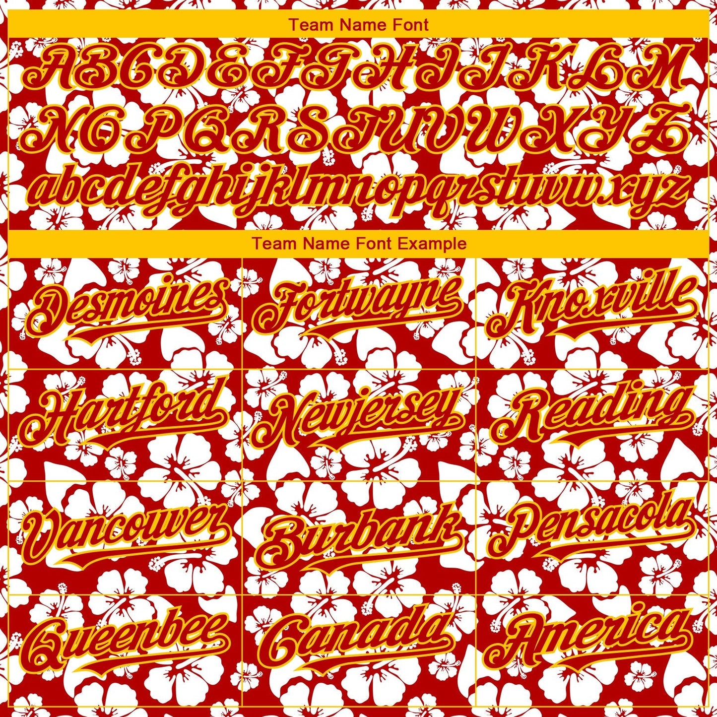 Custom Red Yellow 3D Pattern Design Tropical Hawaii Flower Authentic Baseball Jersey baseball jersey product view 4