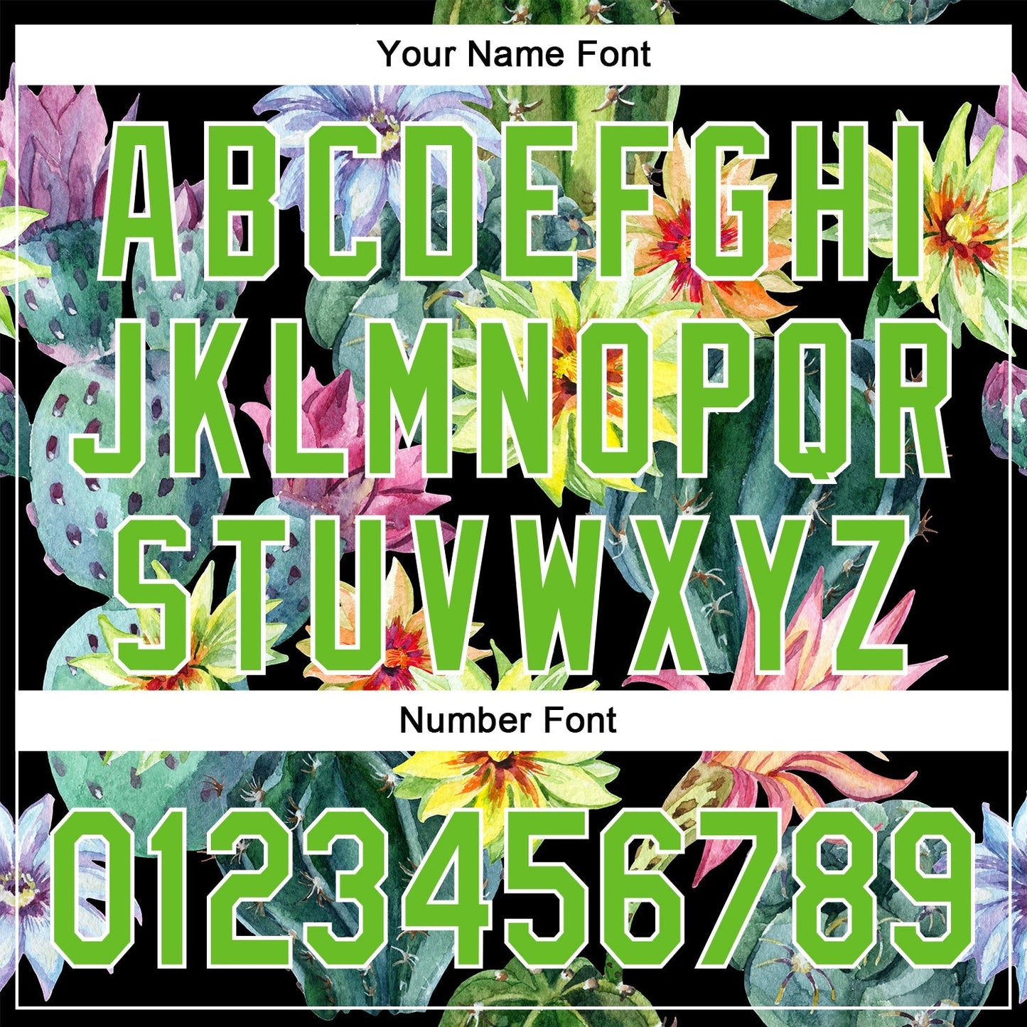 Custom Black Aurora Green-White 3D Pattern Design Cactus Festival Authentic Baseball Jersey baseball jersey product view 5