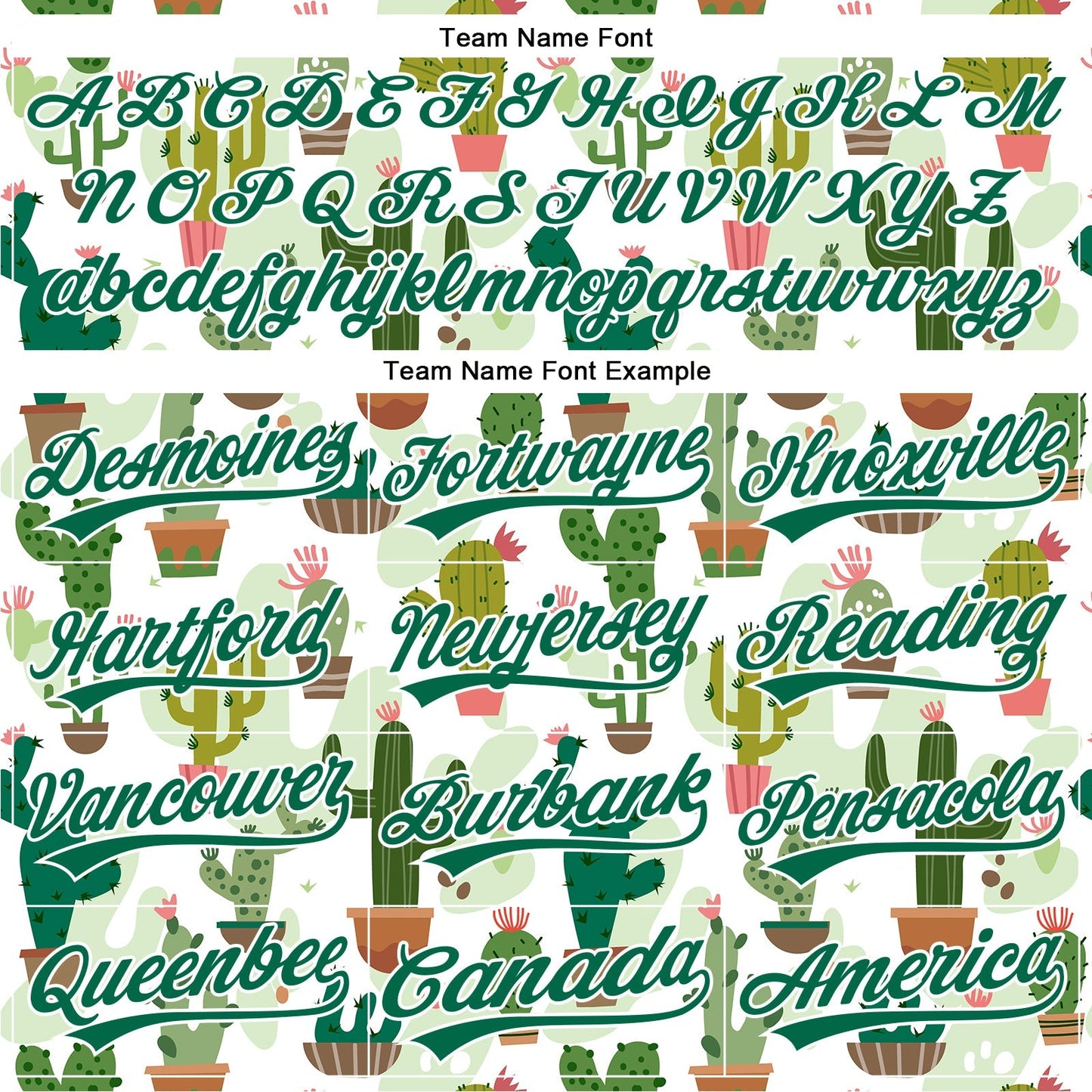 Custom White Kelly Green 3D Pattern Design Cactus Festival Authentic Baseball Jersey baseball jersey product view 4