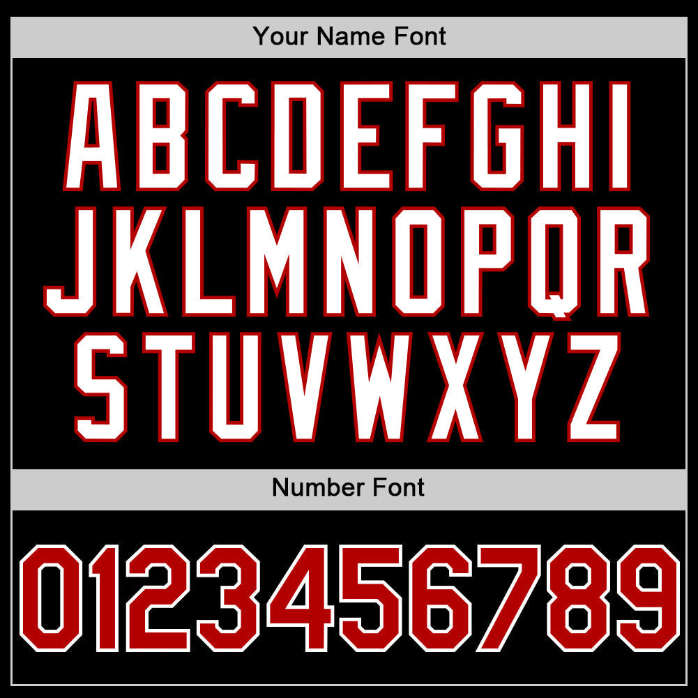 Custom Black Red-White 3D Pattern Design Gradient Style Twinkle Star Authentic Baseball Jersey baseball jersey product view 5