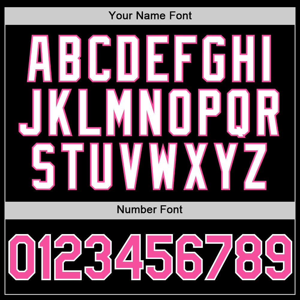 Custom Black Pink-White 3D Pattern Design Gradient Style Twinkle Star Authentic Baseball Jersey baseball jersey product view 5