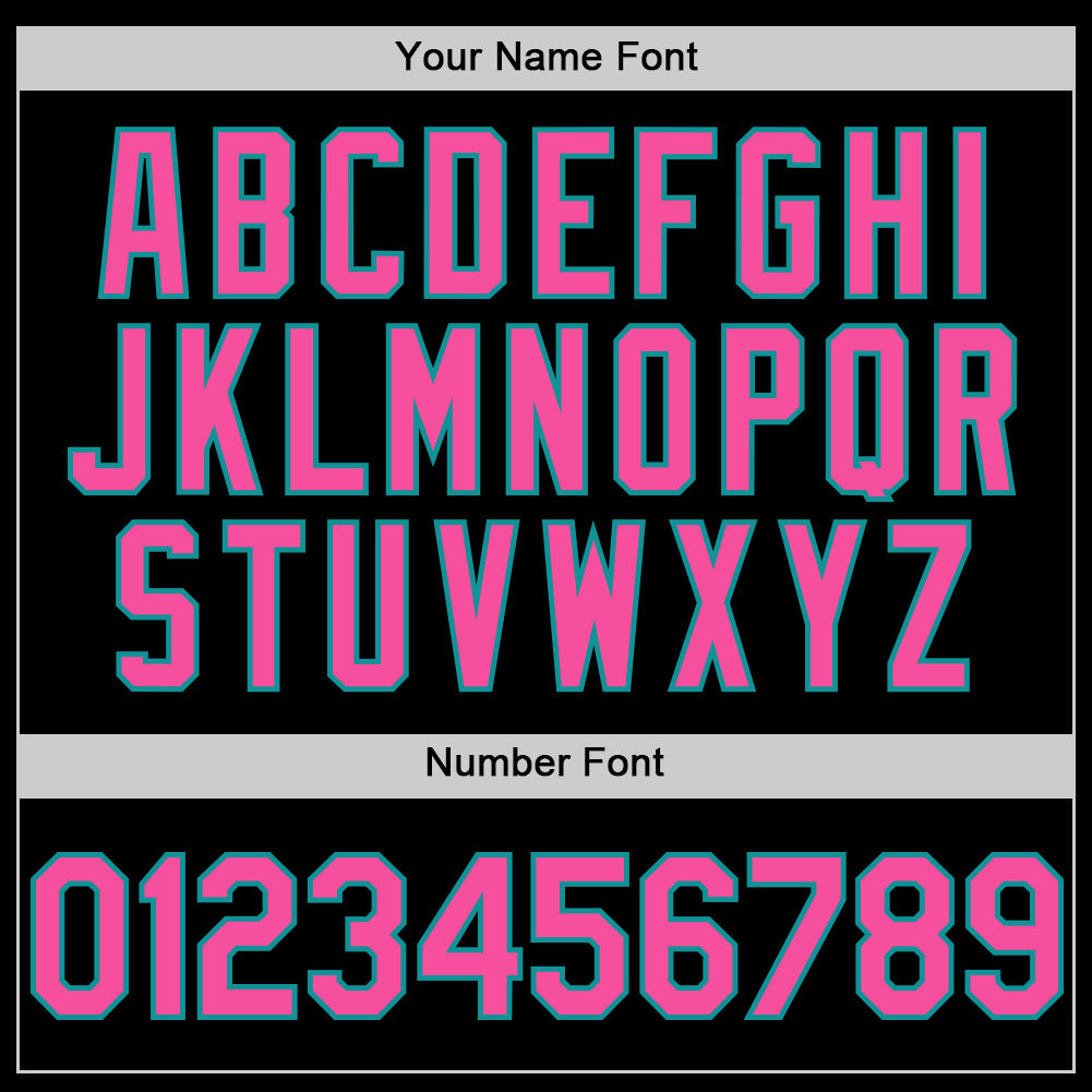 Custom Black Pink-Teal 3D Pattern Design Gradient Style Twinkle Star Authentic Baseball Jersey baseball jersey product view 5