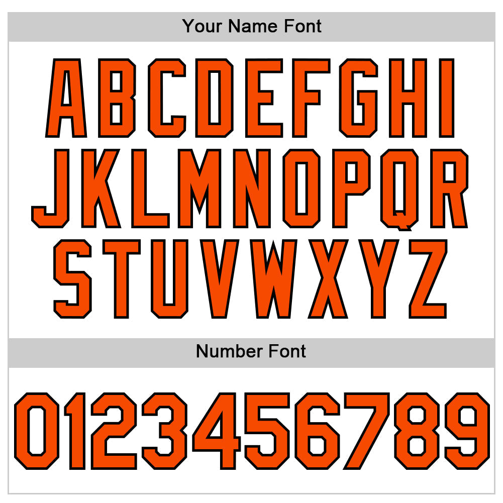 Custom White Orange-Black 3D Pattern Design Gradient Style Twinkle Star Authentic Baseball Jersey baseball jersey product view 5