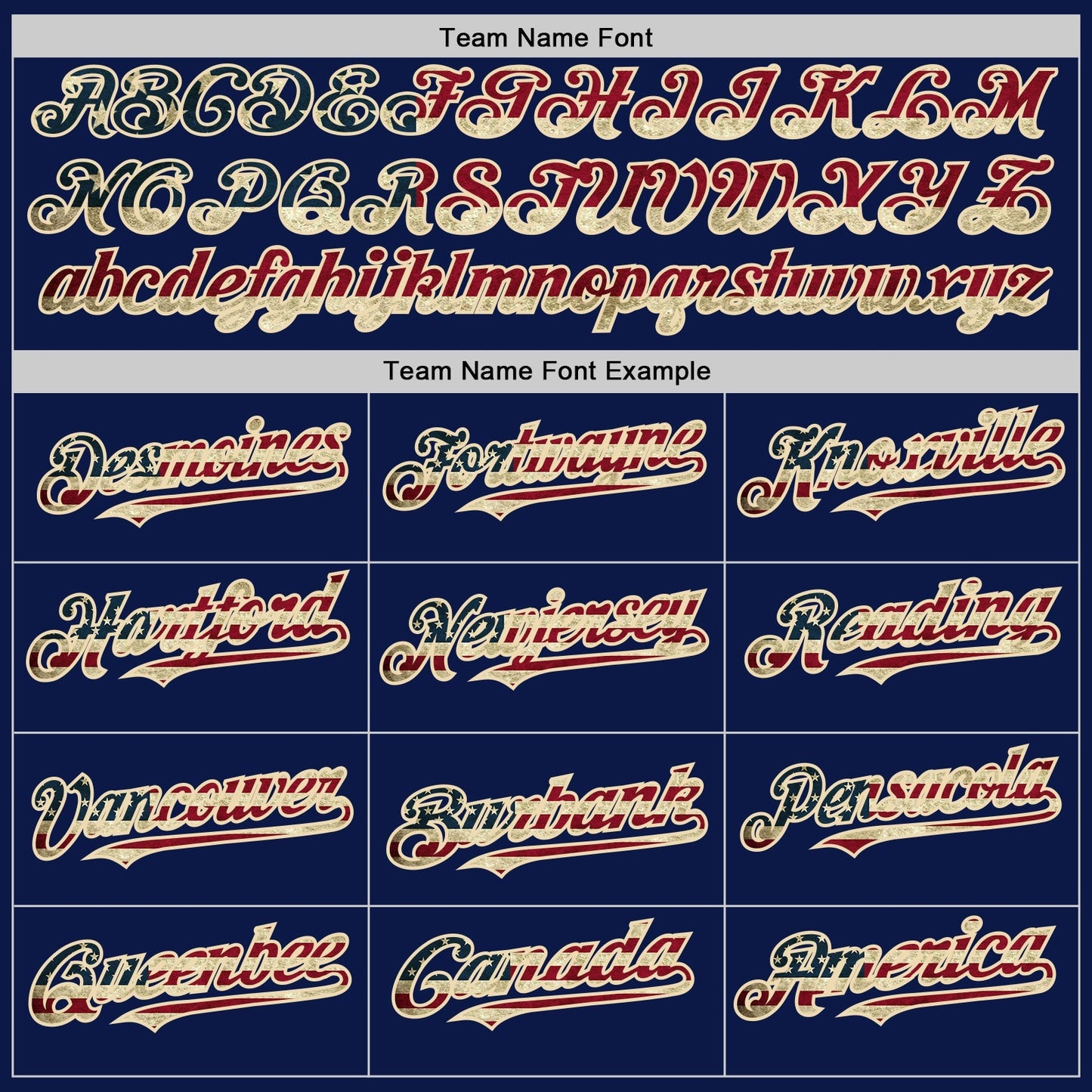 Custom Navy Vintage USA Flag-Cream 3D Pattern Design Gradient Style Twinkle Star Authentic Baseball Jersey baseball jersey product view 4