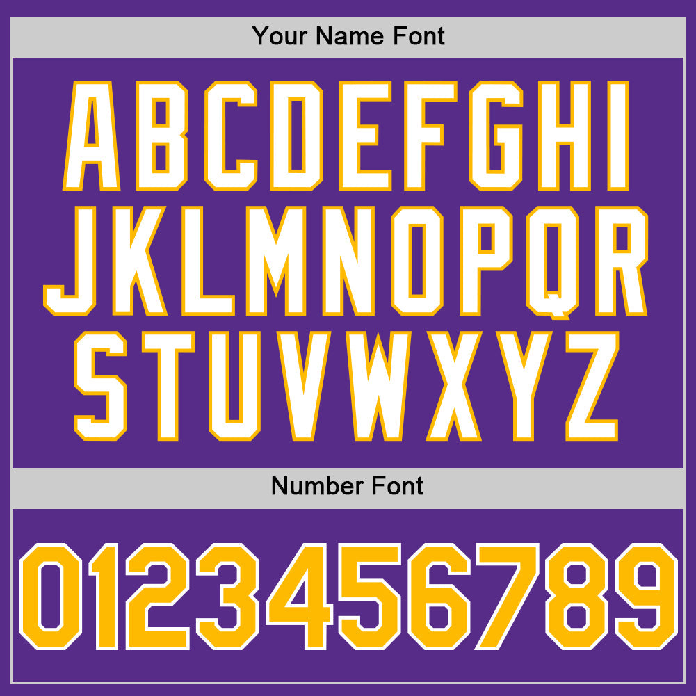 Custom Purple Gold-White 3D Pattern Design Gradient Style Twinkle Star Authentic Baseball Jersey baseball jersey product view 5