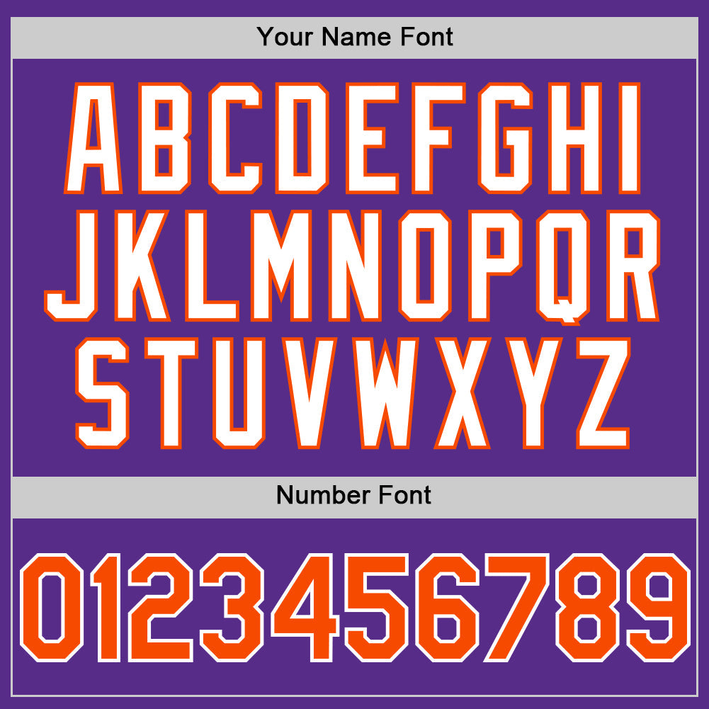 Custom Purple Orange-White 3D Pattern Design Gradient Style Twinkle Star Authentic Baseball Jersey baseball jersey product view 5