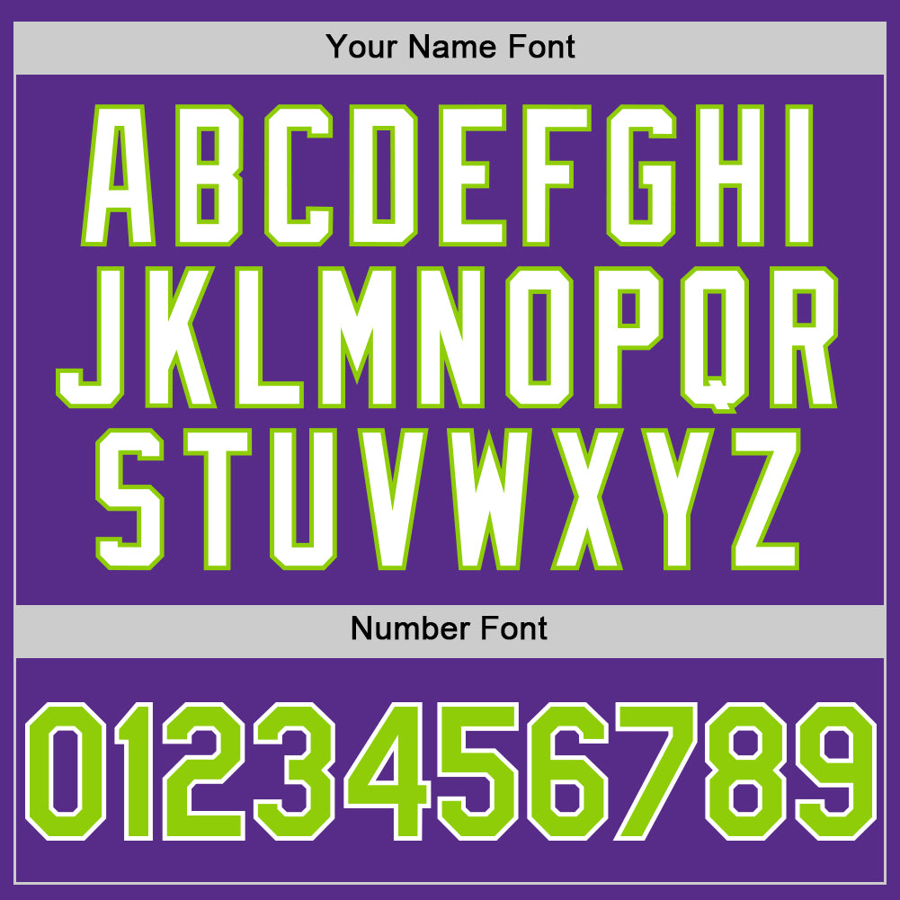 Custom Purple Neon Green-White 3D Pattern Design Gradient Style Twinkle Star Authentic Baseball Jersey baseball jersey product view 5