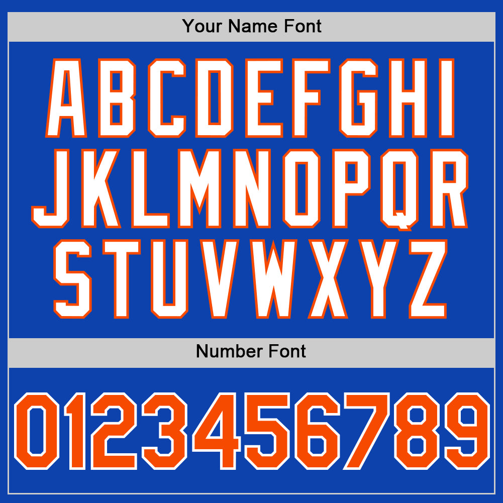 Custom Thunder Blue Orange-White 3D Pattern Design Gradient Style Twinkle Star Authentic Baseball Jersey baseball jersey product view 5
