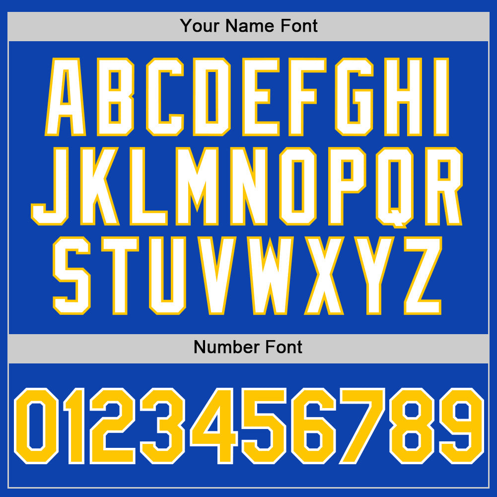 Custom Thunder Blue Yellow-White 3D Pattern Design Gradient Style Twinkle Star Authentic Baseball Jersey baseball jersey product view 5