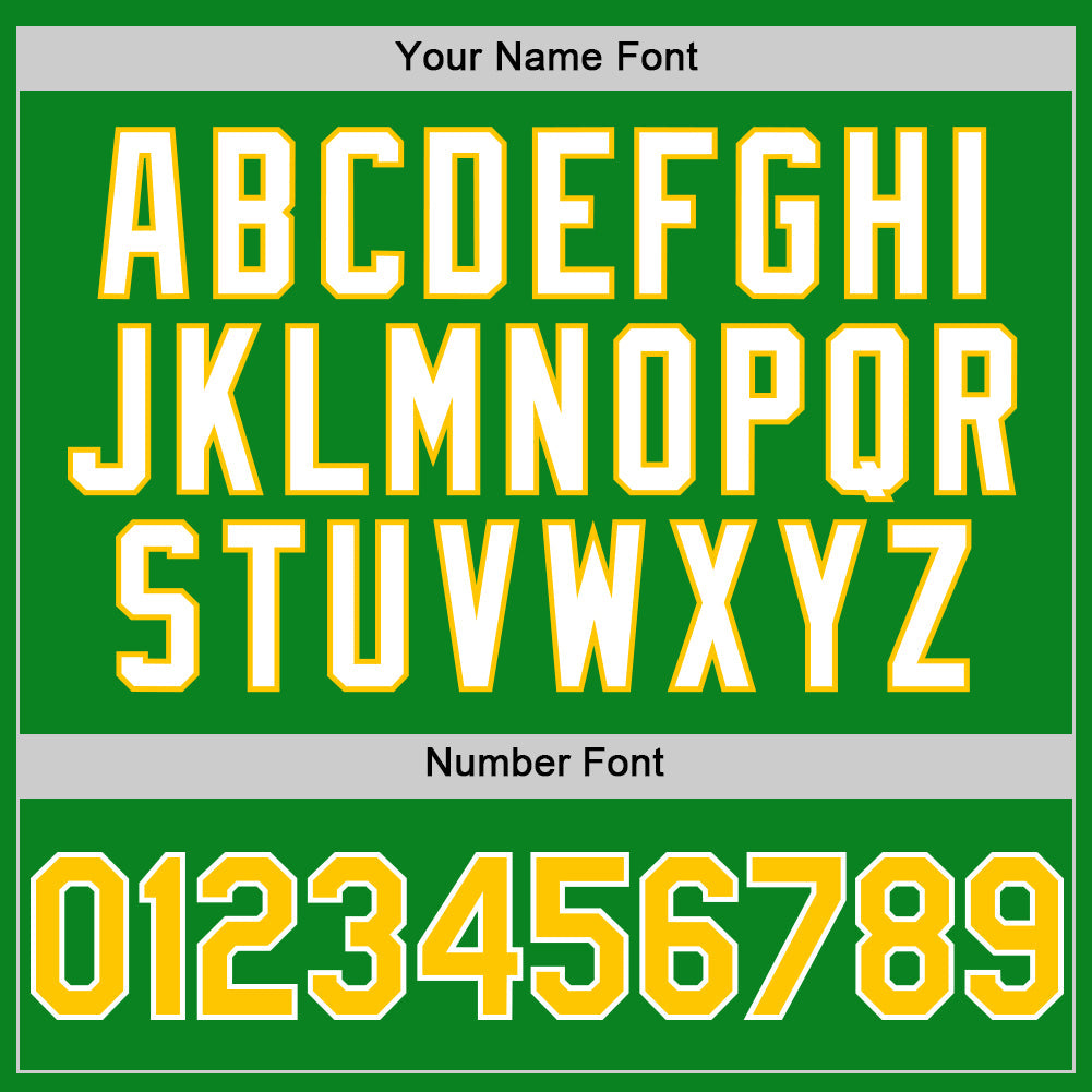 Custom Grass Green Yellow-White 3D Pattern Design Gradient Style Twinkle Star Authentic Baseball Jersey baseball jersey product view 5