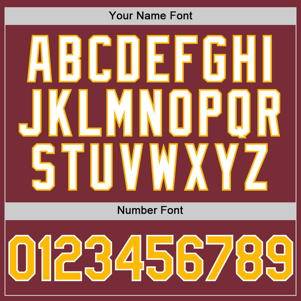 Custom Burgundy Gold-White 3D Pattern Design Gradient Style Twinkle Star Authentic Baseball Jersey baseball jersey product view 5