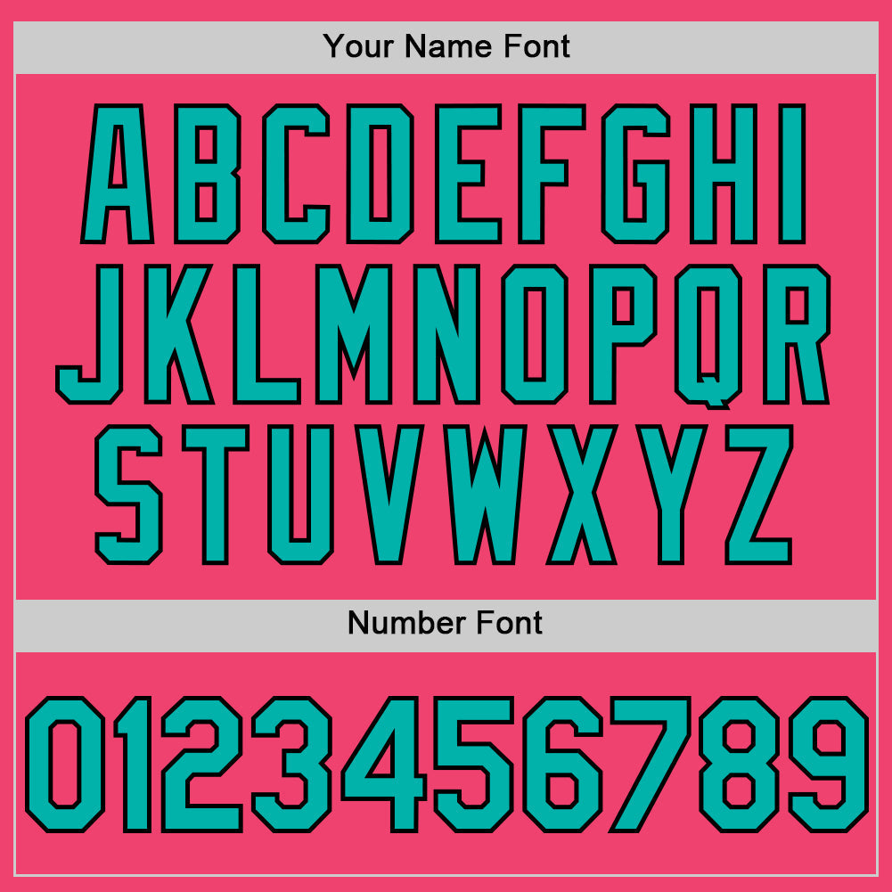 Custom Neon Pink Aqua-Black 3D Pattern Design Gradient Style Twinkle Star Authentic Baseball Jersey baseball jersey product view 5