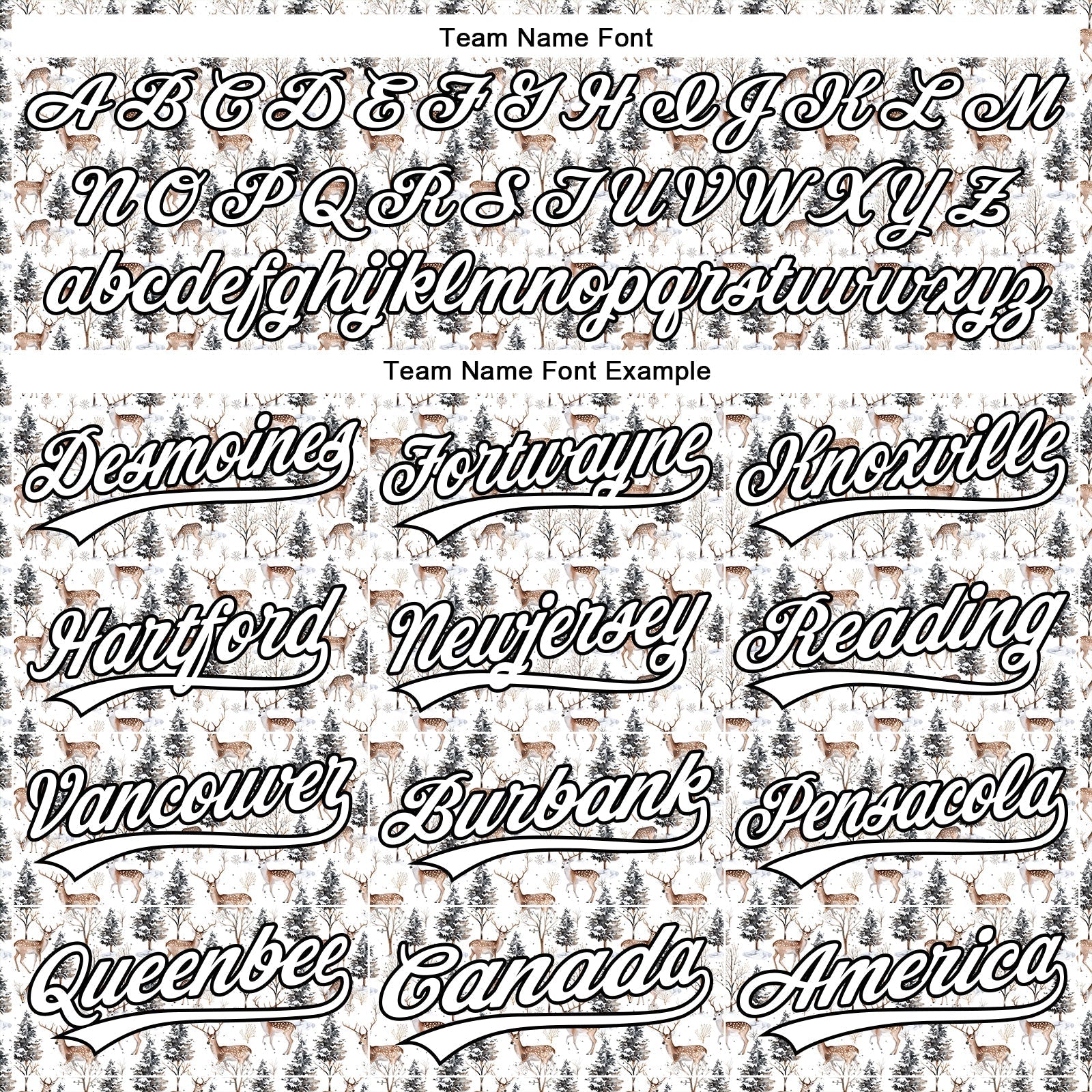Custom White Black 3D Pattern Design Animal Deer Authentic Baseball Jersey baseball jersey product view 4
