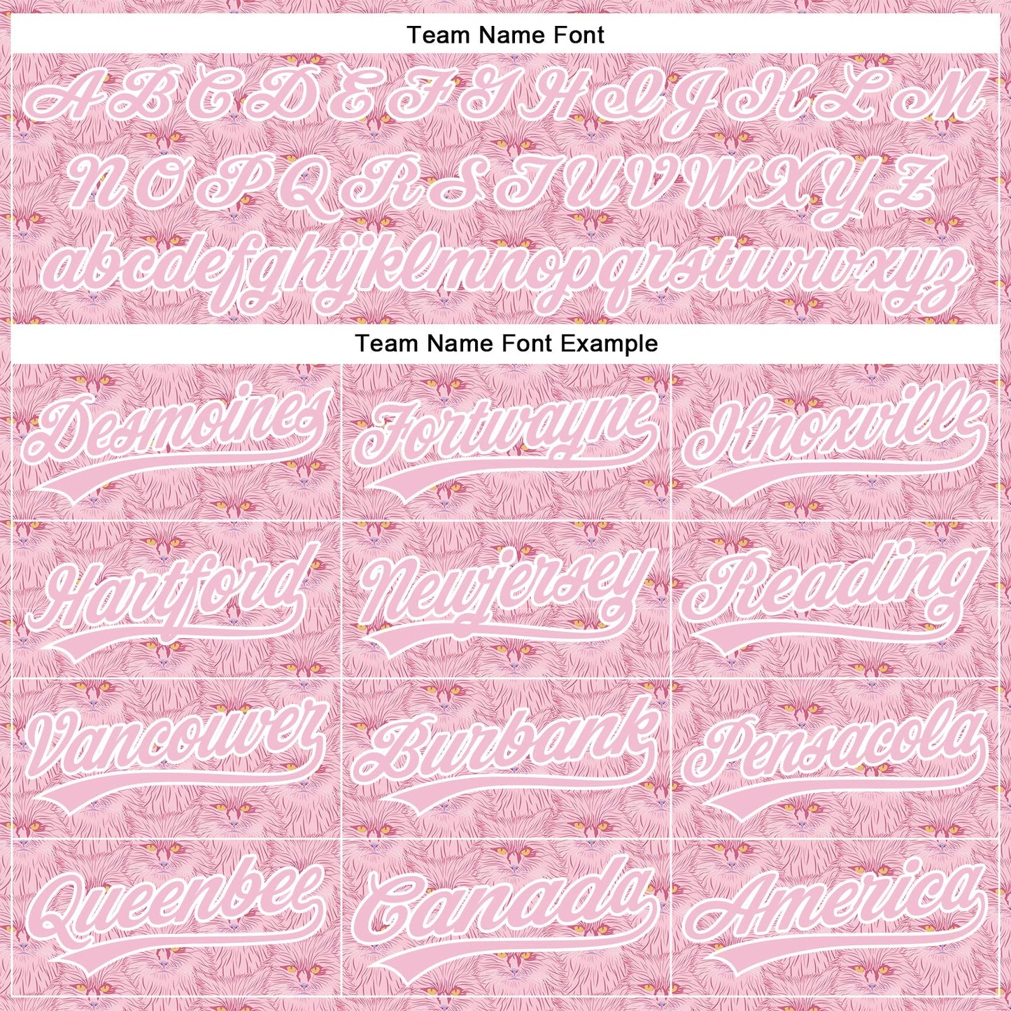 Custom Light Pink White 3D Pattern Design Animal Cat Authentic Baseball Jersey baseball jersey product view 4