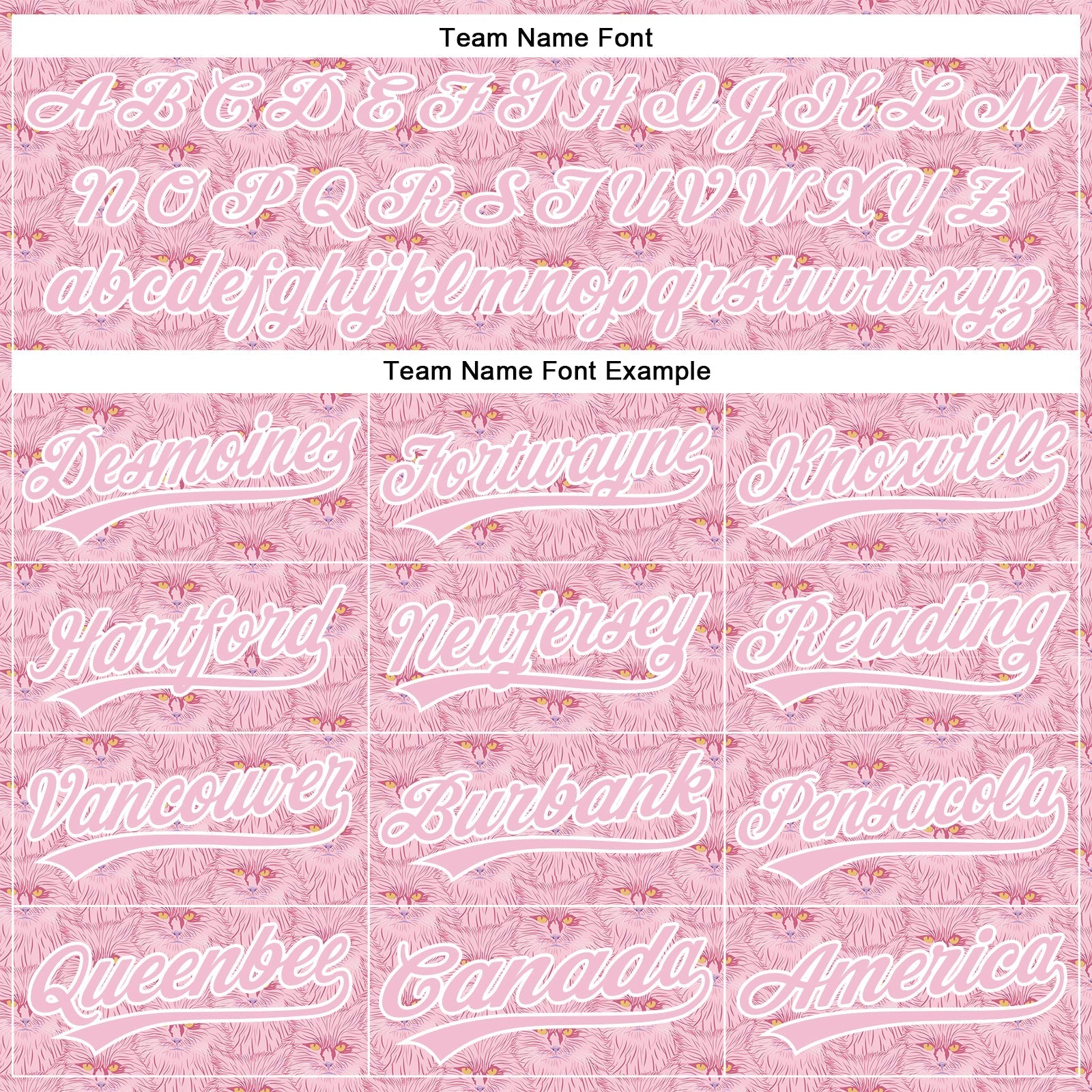 Custom Light Pink White 3D Pattern Design Animal Cat Authentic Baseball Jersey baseball jersey product view 4
