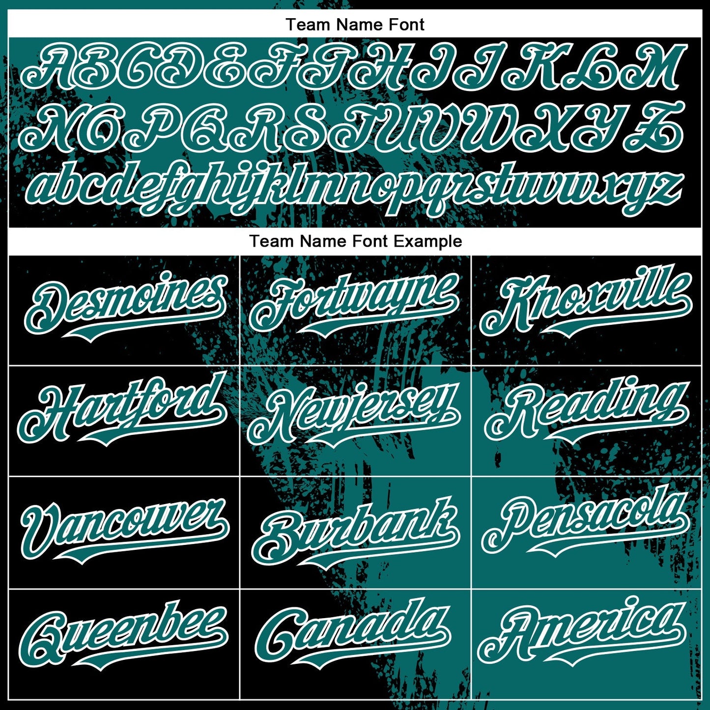 Custom Teal Black-White 3D Pattern Design Abstract Brush Stroke Authentic Baseball Jersey baseball jersey product view 4