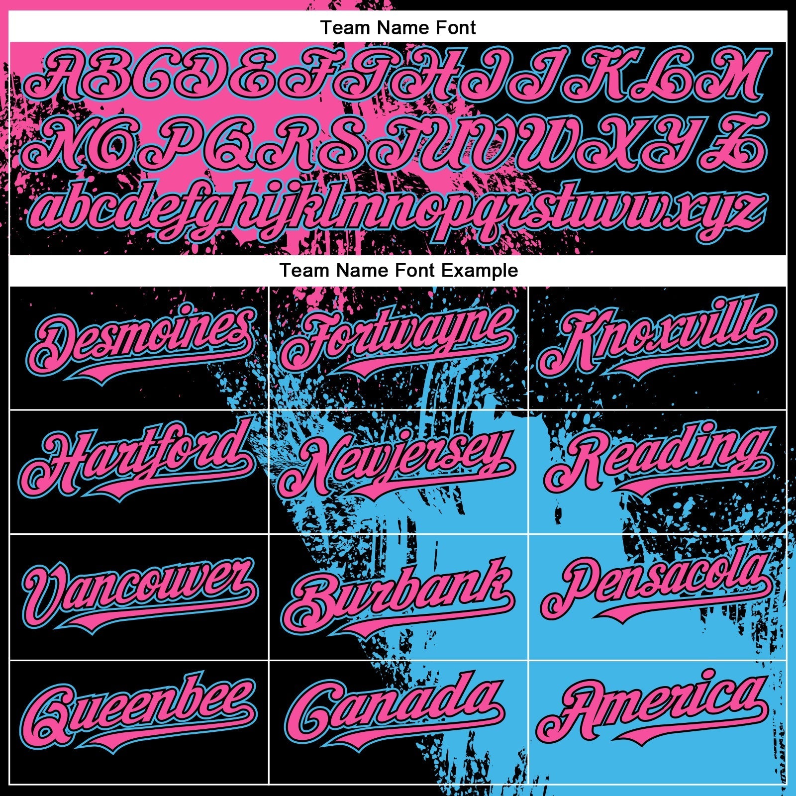 Custom Pink Black-Sky Blue 3D Pattern Design Abstract Brush Stroke Authentic Baseball Jersey baseball jersey product view 4