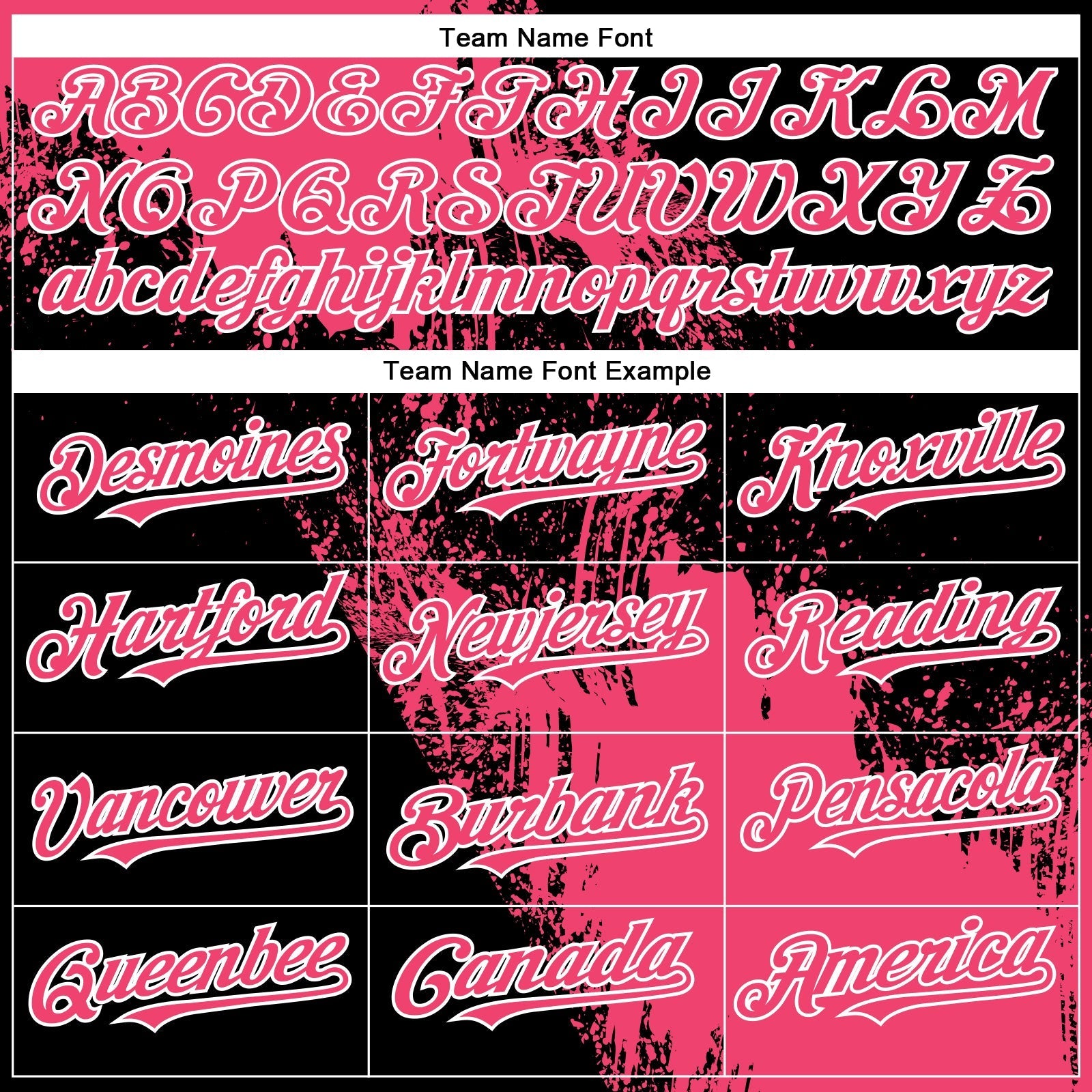 Custom Neon Pink Black-White 3D Pattern Design Abstract Brush Stroke Authentic Baseball Jersey baseball jersey product view 4