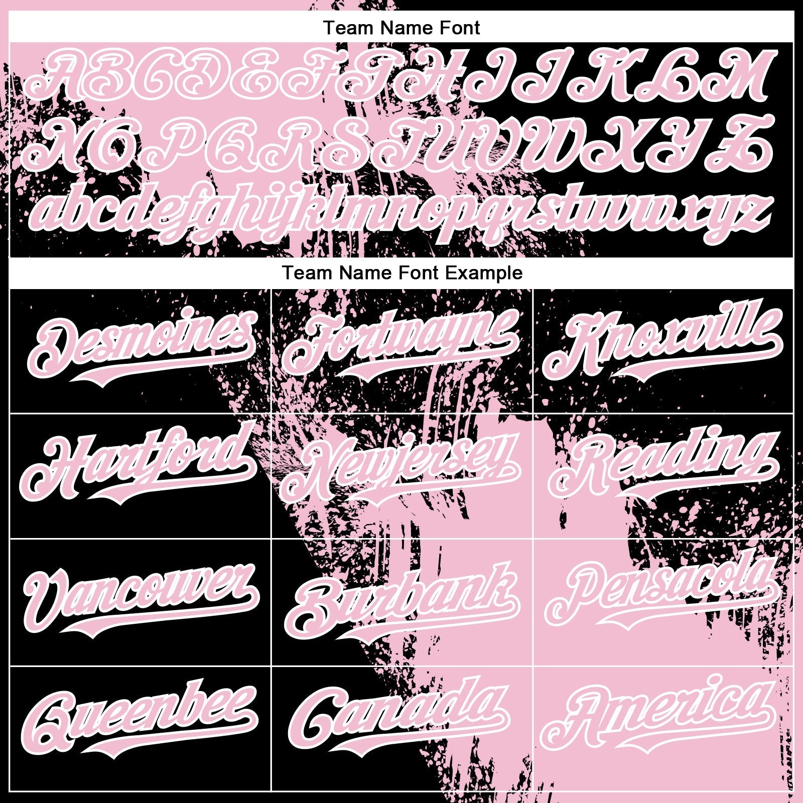 Custom Light Pink Black-White 3D Pattern Design Abstract Brush Stroke Authentic Baseball Jersey baseball jersey product view 4