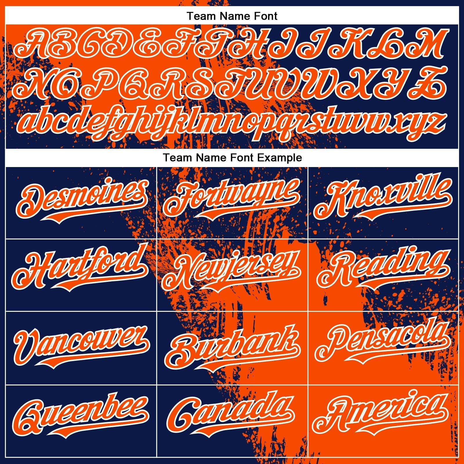 Custom Orange Navy-White 3D Pattern Design Abstract Brush Stroke Authentic Baseball Jersey baseball jersey product view 4