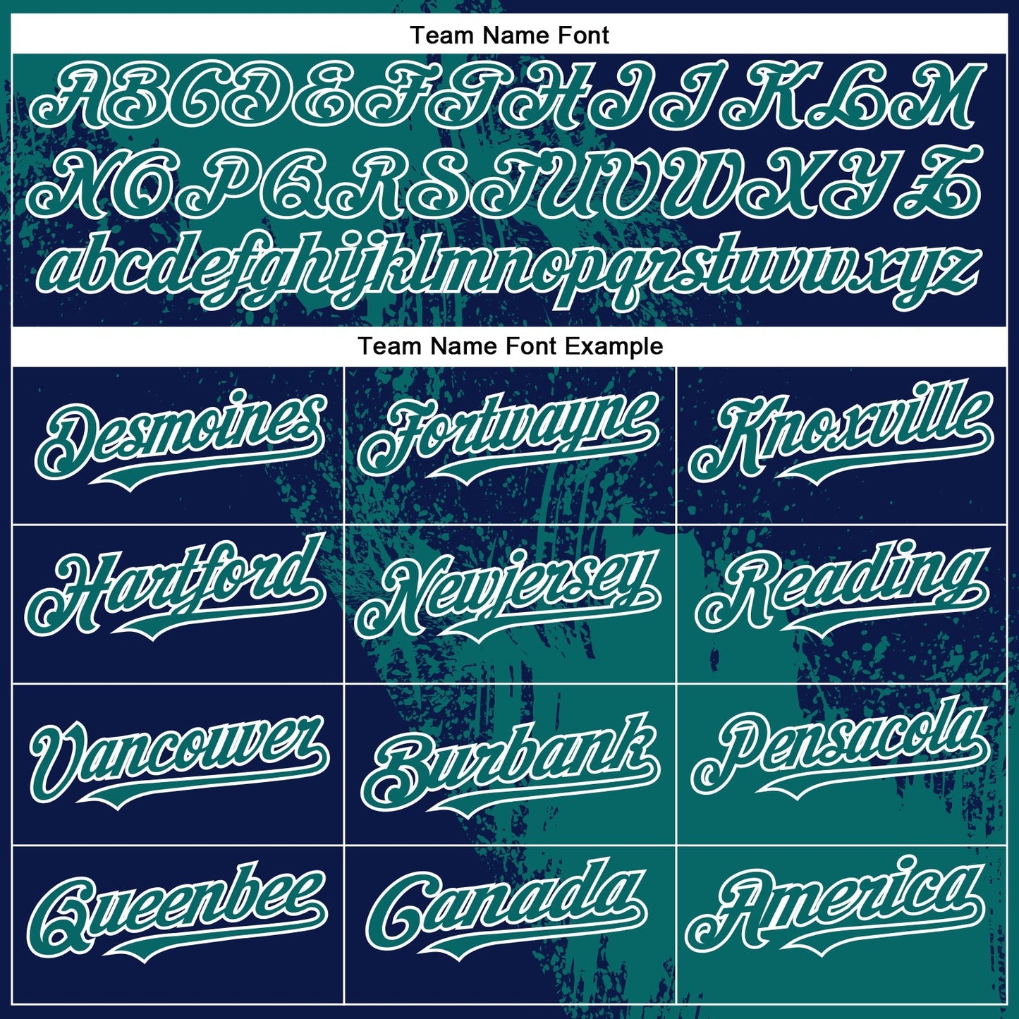 Custom Teal Navy-White 3D Pattern Design Abstract Brush Stroke Authentic Baseball Jersey baseball jersey product view 4