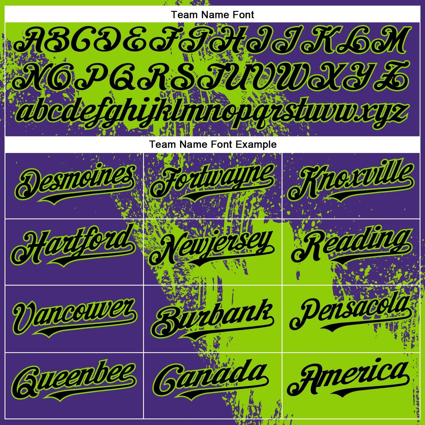 Custom Neon Green Black-Purple 3D Pattern Design Abstract Brush Stroke Authentic Baseball Jersey baseball jersey product view 4