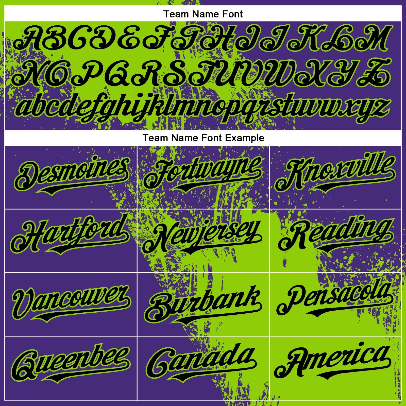 Custom Neon Green Black-Purple 3D Pattern Design Abstract Brush Stroke Authentic Baseball Jersey baseball jersey product view 4