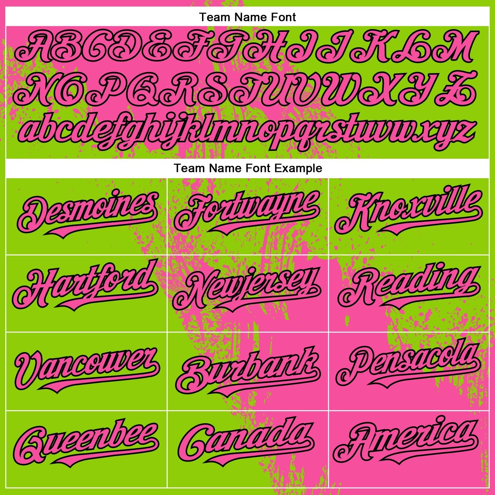 Custom Pink Neon Green-Black 3D Pattern Design Abstract Brush Stroke Authentic Baseball Jersey baseball jersey product view 4