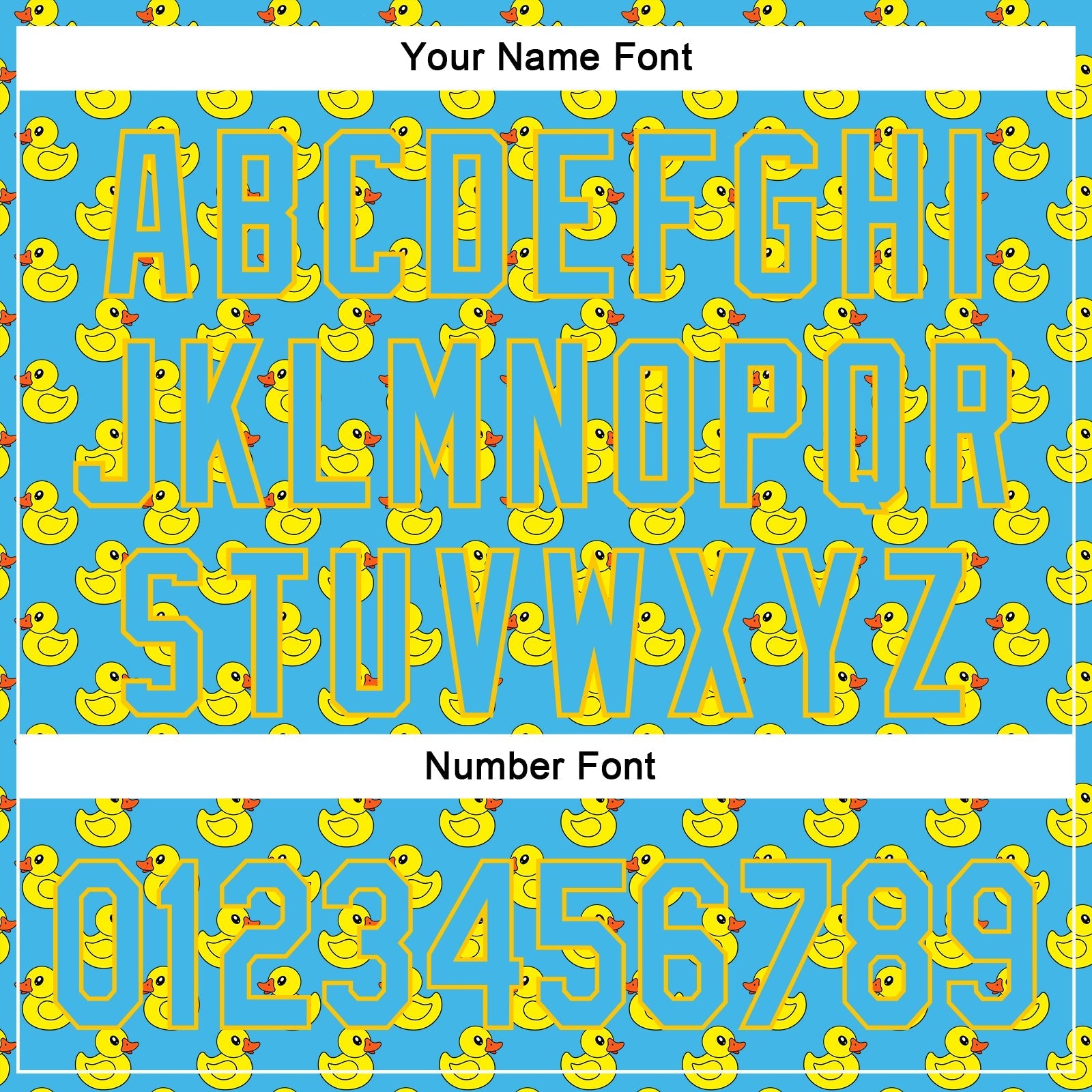 Custom Sky Blue Yellow 3D Pattern Design Animal Duck Authentic Baseball Jersey baseball jersey product view 5
