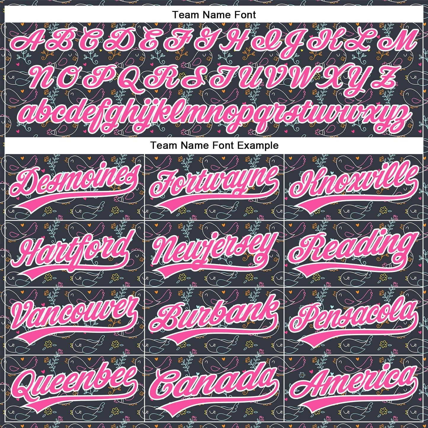 Custom Navy Pink-White 3D Pattern Design Animal Bird Authentic Baseball Jersey baseball jersey product view 4