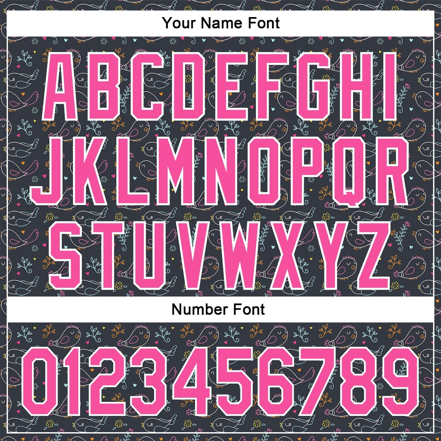 Custom Navy Pink-White 3D Pattern Design Animal Bird Authentic Baseball Jersey baseball jersey product view 5