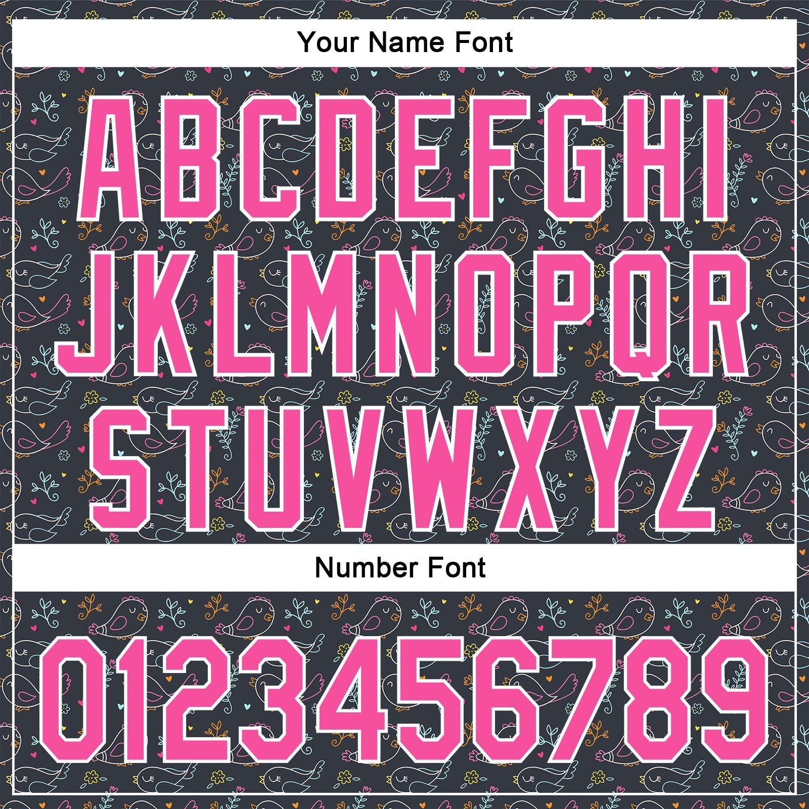 Custom Navy Pink-White 3D Pattern Design Animal Bird Authentic Baseball Jersey baseball jersey product view 5