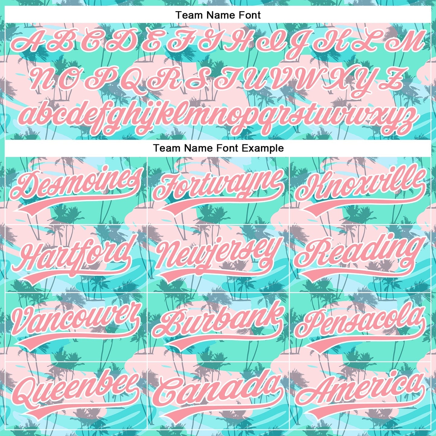 Custom Green Medium Pink-White 3D Pattern Design Tropical Hawaii Palm Trees Authentic Baseball Jersey baseball jersey product view 4