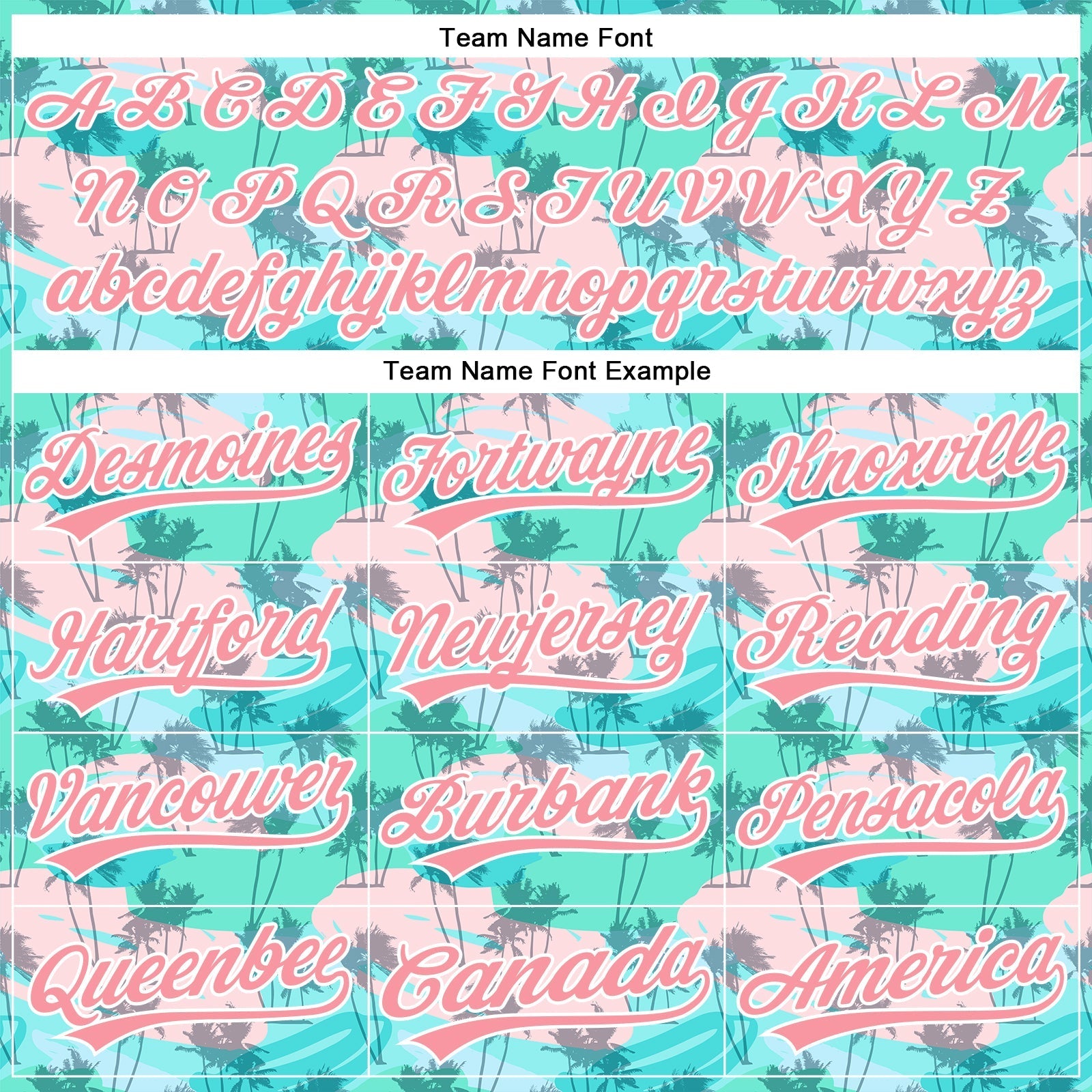 Custom Green Medium Pink-White 3D Pattern Design Tropical Hawaii Palm Trees Authentic Baseball Jersey baseball jersey product view 4