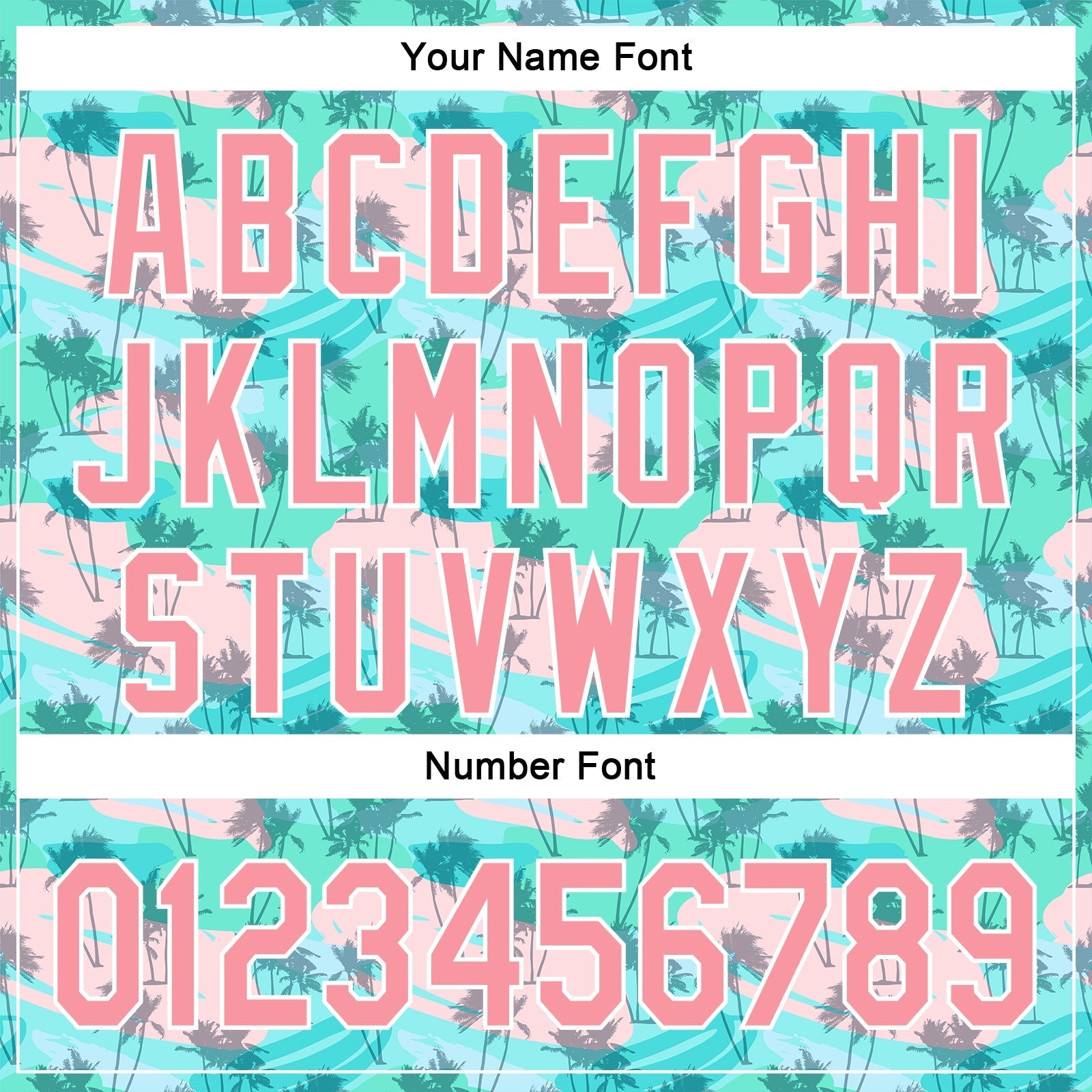 Custom Green Medium Pink-White 3D Pattern Design Tropical Hawaii Palm Trees Authentic Baseball Jersey baseball jersey product view 5