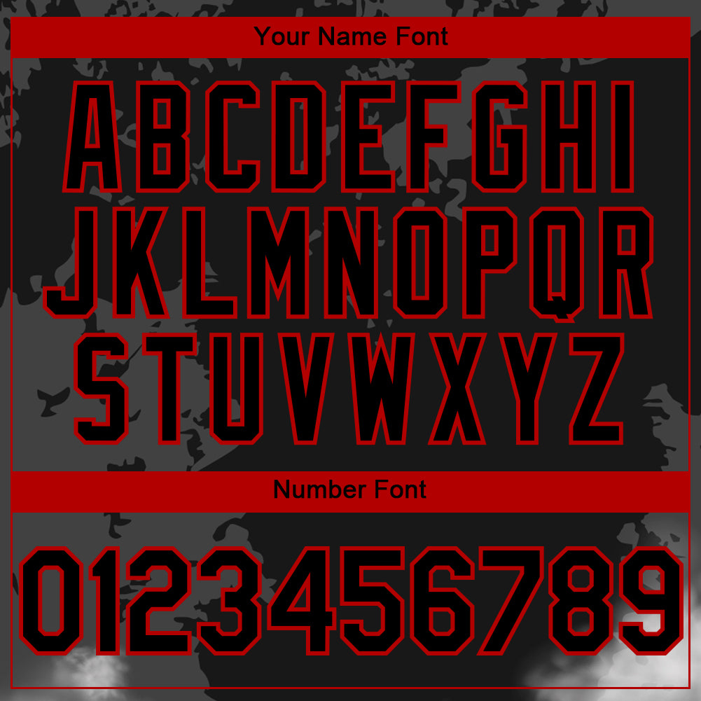 Custom Black Red 3D Pattern Design Animal Wolf Authentic Baseball Jersey baseball jersey product view 5