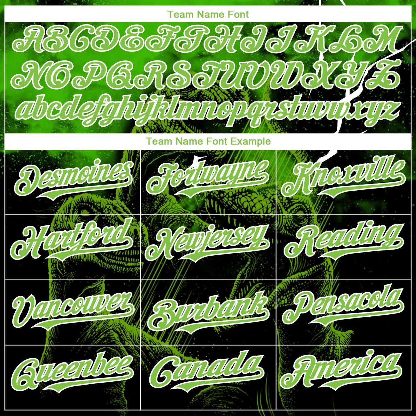 Custom Black Neon Green-White 3D Pattern Design Animal Dinosaur Authentic Baseball Jersey baseball jersey product view 4