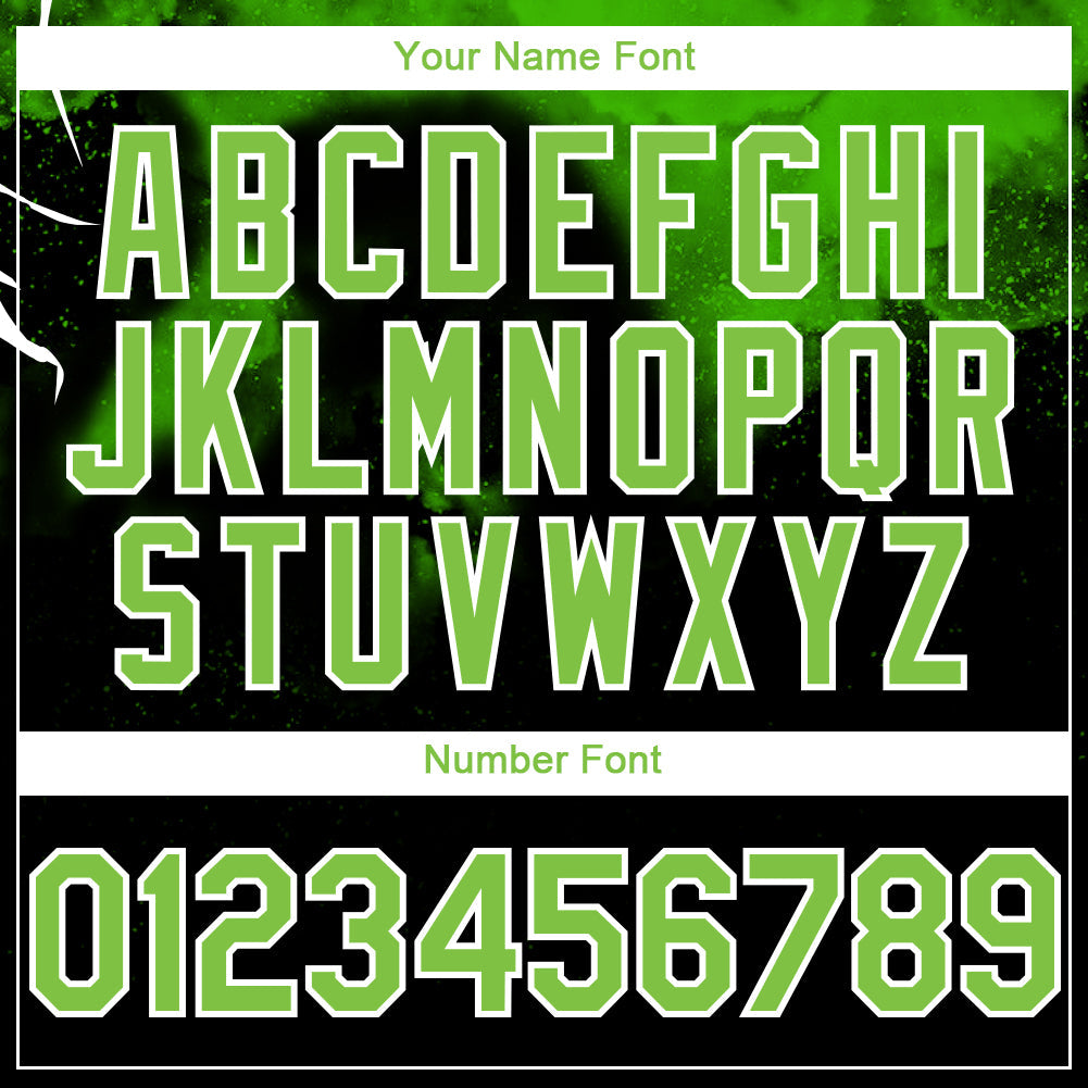 Custom Black Neon Green-White 3D Pattern Design Animal Dinosaur Authentic Baseball Jersey baseball jersey product view 5