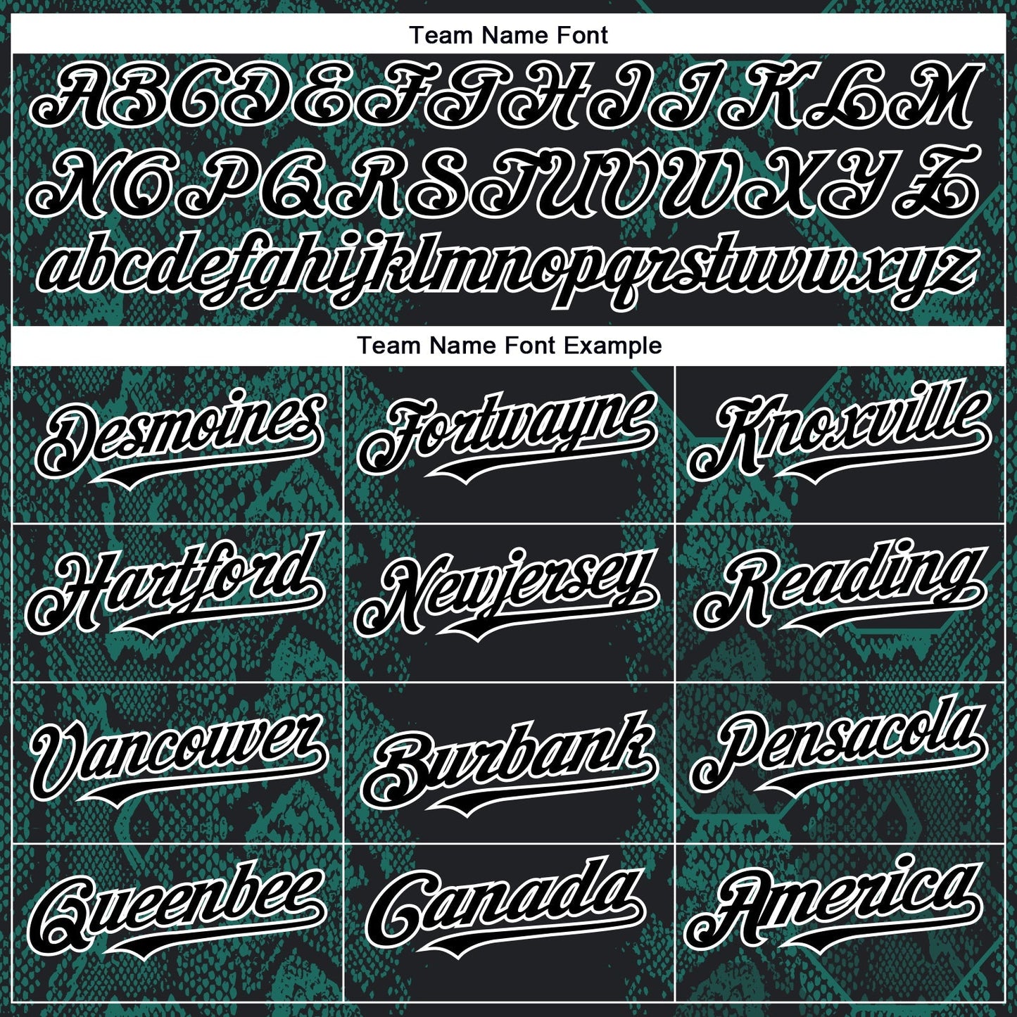 Custom Black Midnight Green-White 3D Pattern Design Animal Snake Authentic Baseball Jersey baseball jersey product view 4