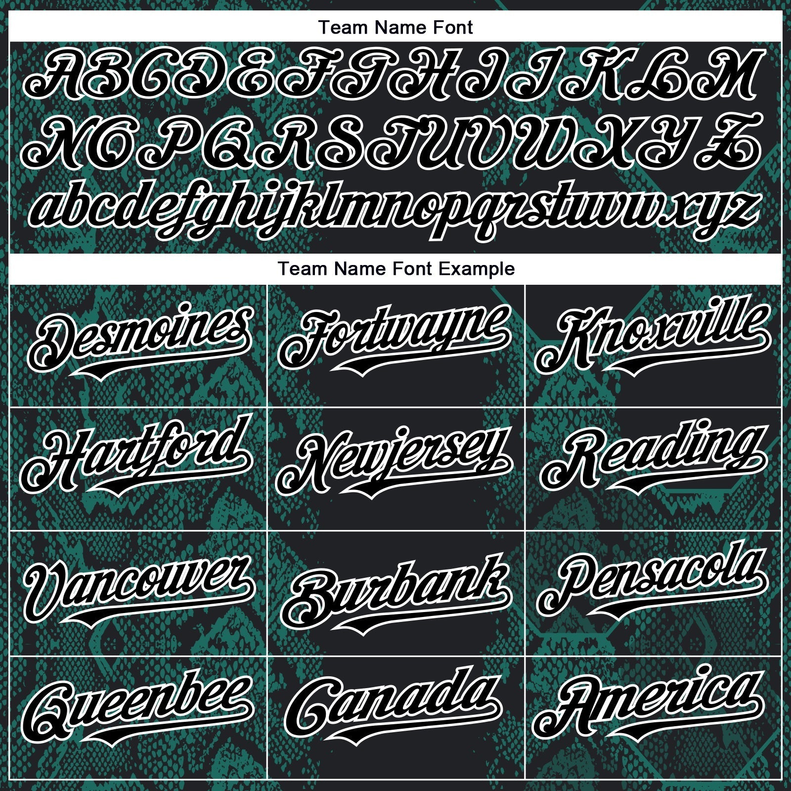 Custom Black Midnight Green-White 3D Pattern Design Animal Snake Authentic Baseball Jersey baseball jersey product view 4