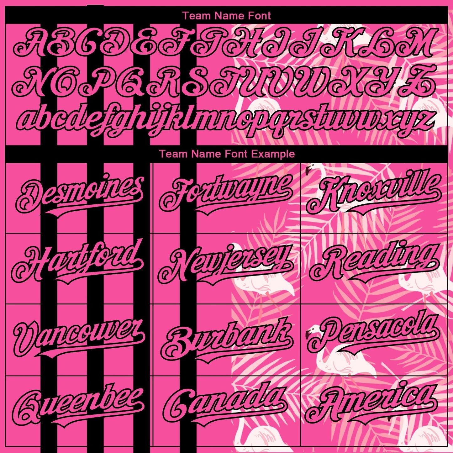 Custom Pink Black 3D Pattern Design Tropical Palm Leaves And Famingo Authentic Baseball Jersey baseball jersey product view 4