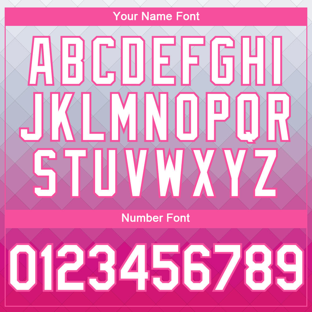 Custom Gray White-Pink 3D Pattern Design Gradient Square Shape Authentic Baseball Jersey baseball jersey product view 5